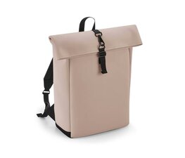 Mat Pu Roll-Top Rugzak - Nude Pink Mat Pu Roll-Top Rugzak - Nude Pink