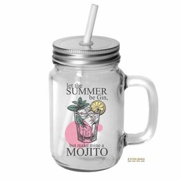 Let the Summer be Gin, but Make Mine a Mojito - Mason Jar 12oz Let the Summer be Gin, but Make Mine a Mojito - Mason Jar 12oz
