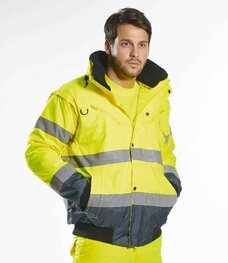 3-in-1 Hi-Vis Bomberjack - Yellow/Navy 3-in-1 Hi-Vis Bomberjack - Yellow/Navy