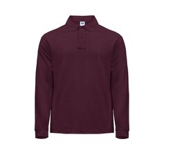 Man regular lange mouw polo - Burgundy Man regular lange mouw polo - Burgundy
