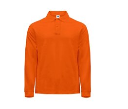 Man regular lange mouw polo - Orange Man regular lange mouw polo - Orange
