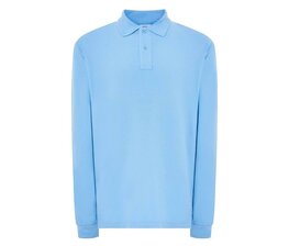 Man regular lange mouw polo - Sky Blue Man regular lange mouw polo - Sky Blue