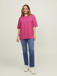 Fuchsia Rose JACK & JONES//PRODUKT Frame Tee